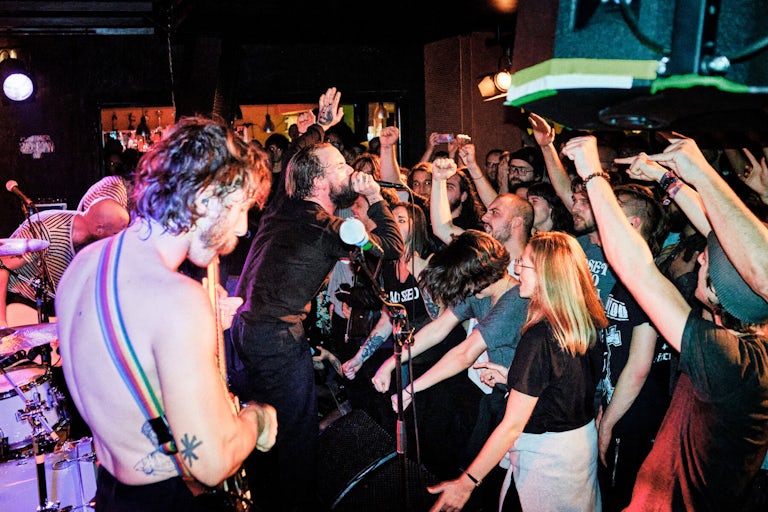IDLES at Bad Bonn, Düdingen, Switzerland, November 2018. Photograph Copyright © Simon Holliday