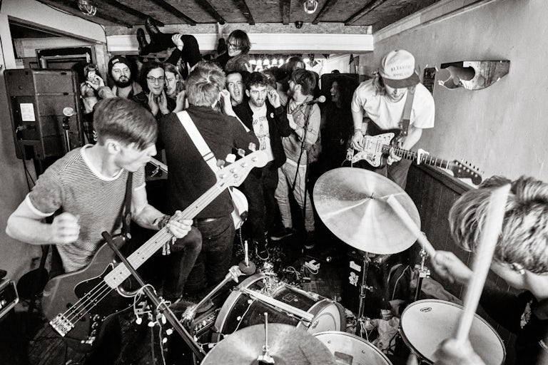 Let's Kill Janice at Ray's Pizza, Bristol, April 2016. Photograph Copyright © Simon Holliday
