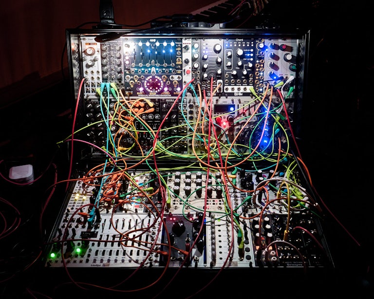 Steve Davis's modular set up for The Utopia Strong at Strange Brew, Bristol, June 2022. Photograph Copyright © Simon Holliday