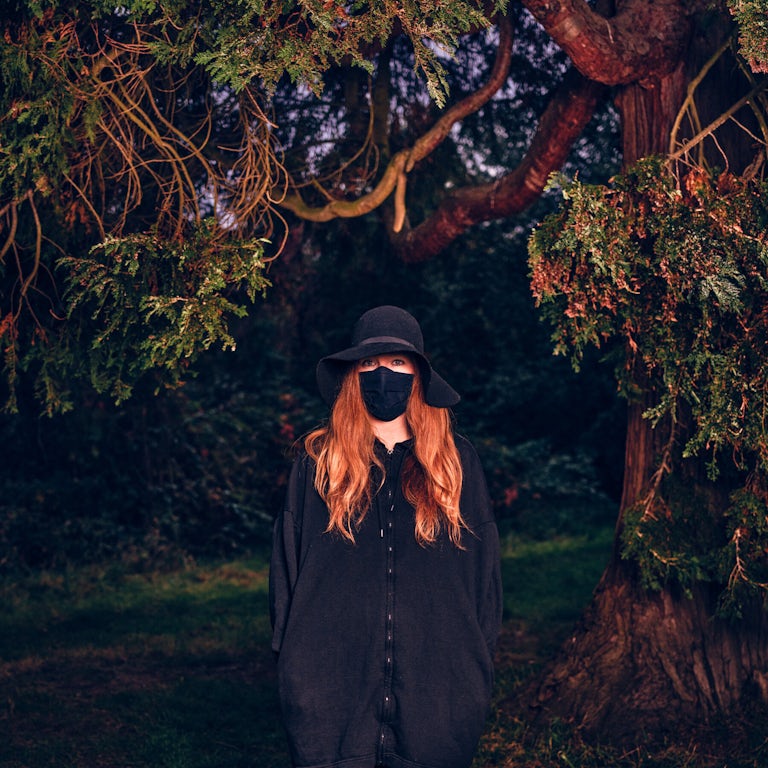Annie Gardiner, Bristol, October 2020, for the cover of her album "Bloodletting". Photograph Copyright © Simon Holliday